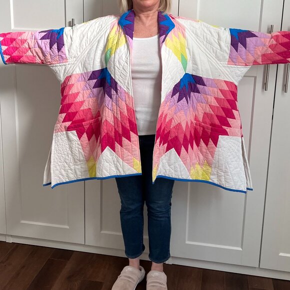 Colorful Patchwork Women's Jacket - Picture 1 of 6
